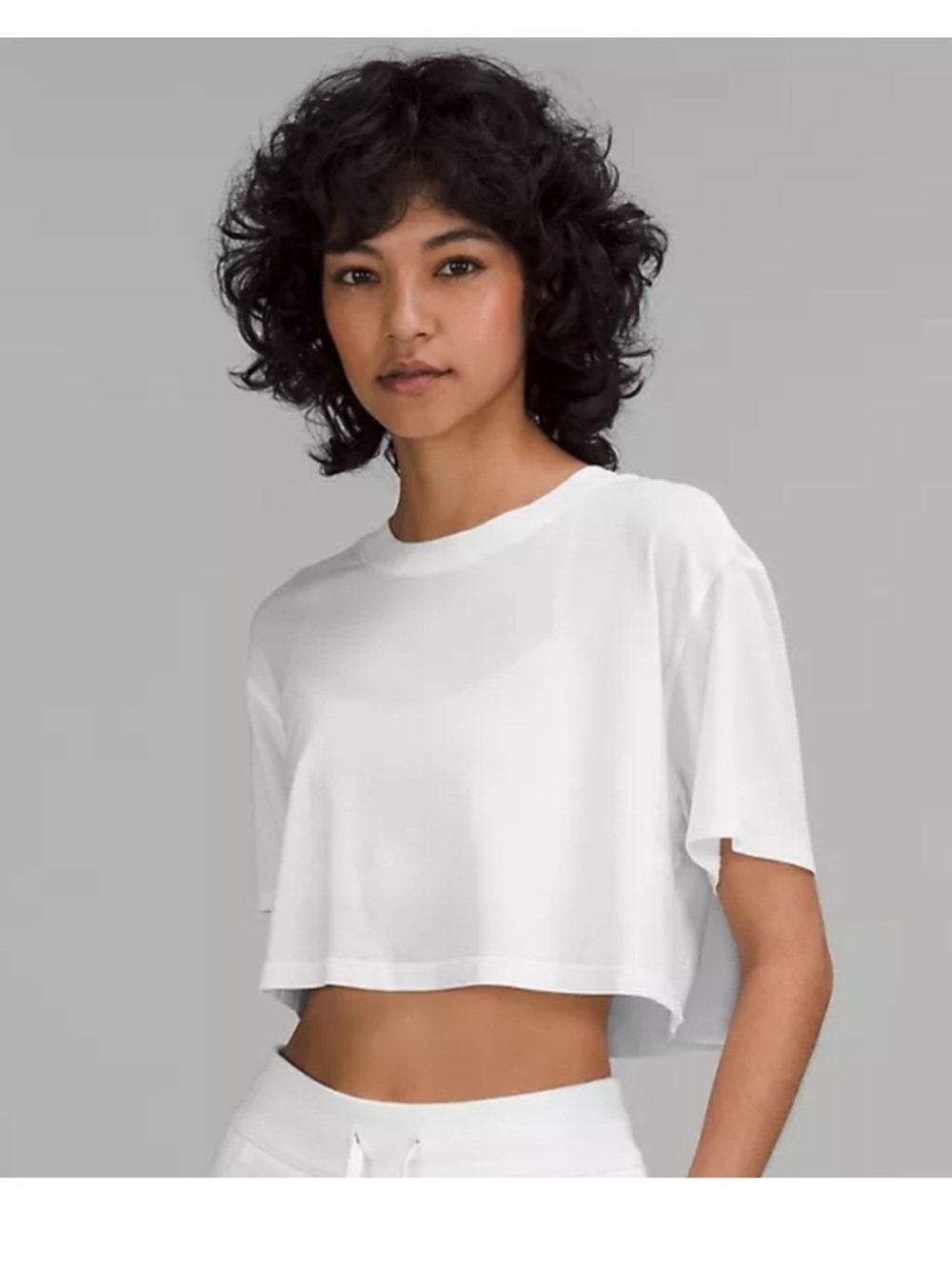 Lululemon All Your cropped cotton t-shirt; size 6